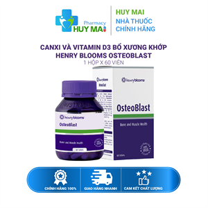 Canxi và Vitamin D3 Bổ Xương Khớp Henry Blooms Osteoblast 60V