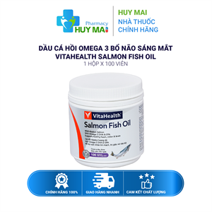 Dầu Cá Hồi Omega-3 Bổ Não Sáng Mắt Vitahealth Salmon Fish Oil 100v