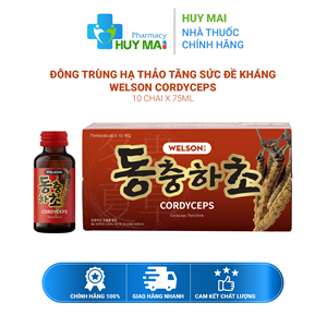 Đông Trùng Hạ Thảo Tăng Sức Đề Kháng Welson Cordyceps 10 Chai