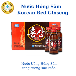 Hồng Sâm Bổ Sung Dưỡng Chất Korean red Ginseng Hộp 10 Chai