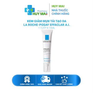 Kem Giảm Mụn Tái Tạo Da La Roche-Posay Effaclar A.I Tuyp 15ml