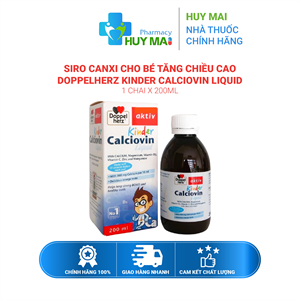 Siro Canxi Cho Bé Tăng Chiều Cao Doppelherz Kinder Calciovin Liquid Chai 200ml