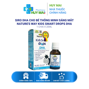 Siro DHA Cho Bé Thông Minh Sáng Mắt Nature's Way Kids Smart Drops DHA 20ml