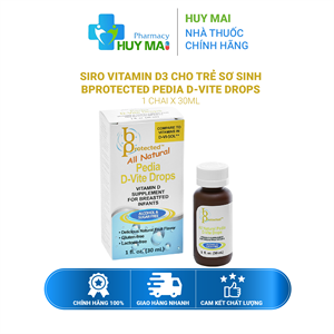 Siro Vitamin D3 Cho Trẻ Sơ Sinh Bprotected Pedia D-Vite Drops 30ml