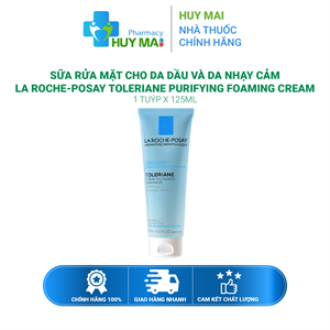 Sữa Rửa Mặt Cho Da Dầu & Da Nhạy Cảm La Roche-Posay Toleriane Purifying Foaming Cream 125ml