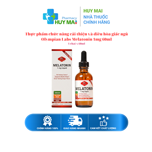 Thực phẩm chức năng cải thiện và điều hòa giấc ngủ Olympian Labs Melatonin 1mg 60ml