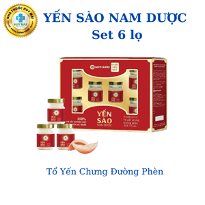 Tổ Yến Chưng Đường Phèn Nam Dược Set 6 Lọ