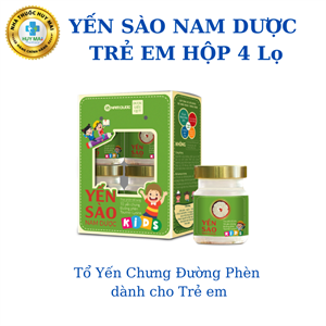 Tổ Yến Chưng Đường Phèn dành cho Trẻ Em Nam Dược Set 4 hộp