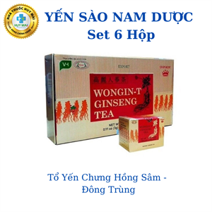 Tổ Yến Chưng Hồng Sâm - Đông Trùng Nam Dược Set 6 hộp