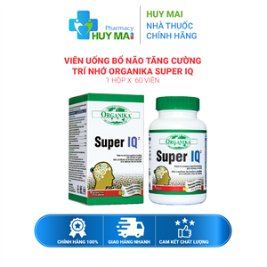 Viên Uống Bổ Não Tăng Cường Trí Nhớ Organika Super IQ 60v