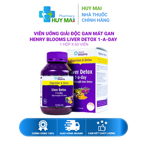 Viên Uống Giải Độc Gan Mát Gan Henry Blooms Liver Detox 1-a-day 60V