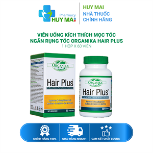 Viên Uống Kích Thích Mọc Tóc, Giảm Rụng Tóc Organika Hair Plus 60v