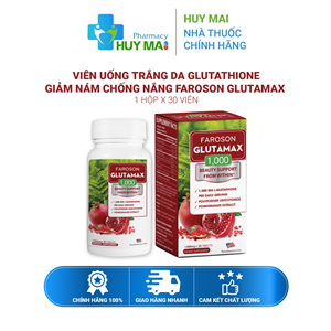 Viên uống chống nắng, dưỡng trắng da Faroson Glutamax 1000 30 viên