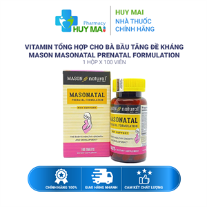 Vitamin Tổng Hợp cho Bà Bầu Tăng Đề Kháng Masonatal Prenatal Formulation 100v